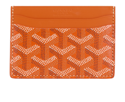 Goyard Saint-Sulpice Card Wallet, &pound;350, Accessories, Orange, Canvas, Front view
